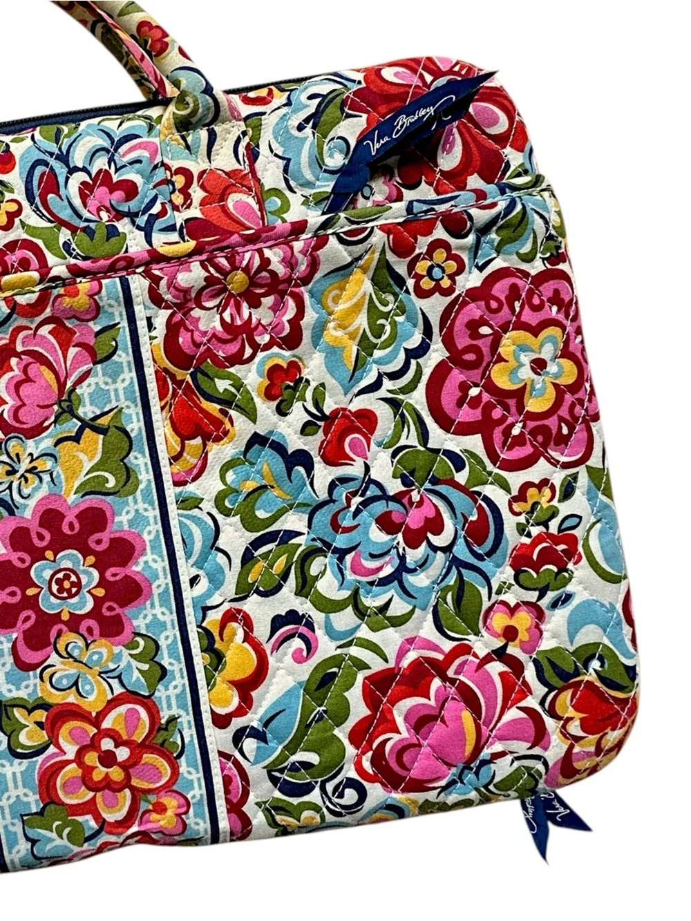 VERA BRADLEY 17” HARD SHELL QUILTED LAPTOP CASE PORTFOLIO HOPE GARDEN